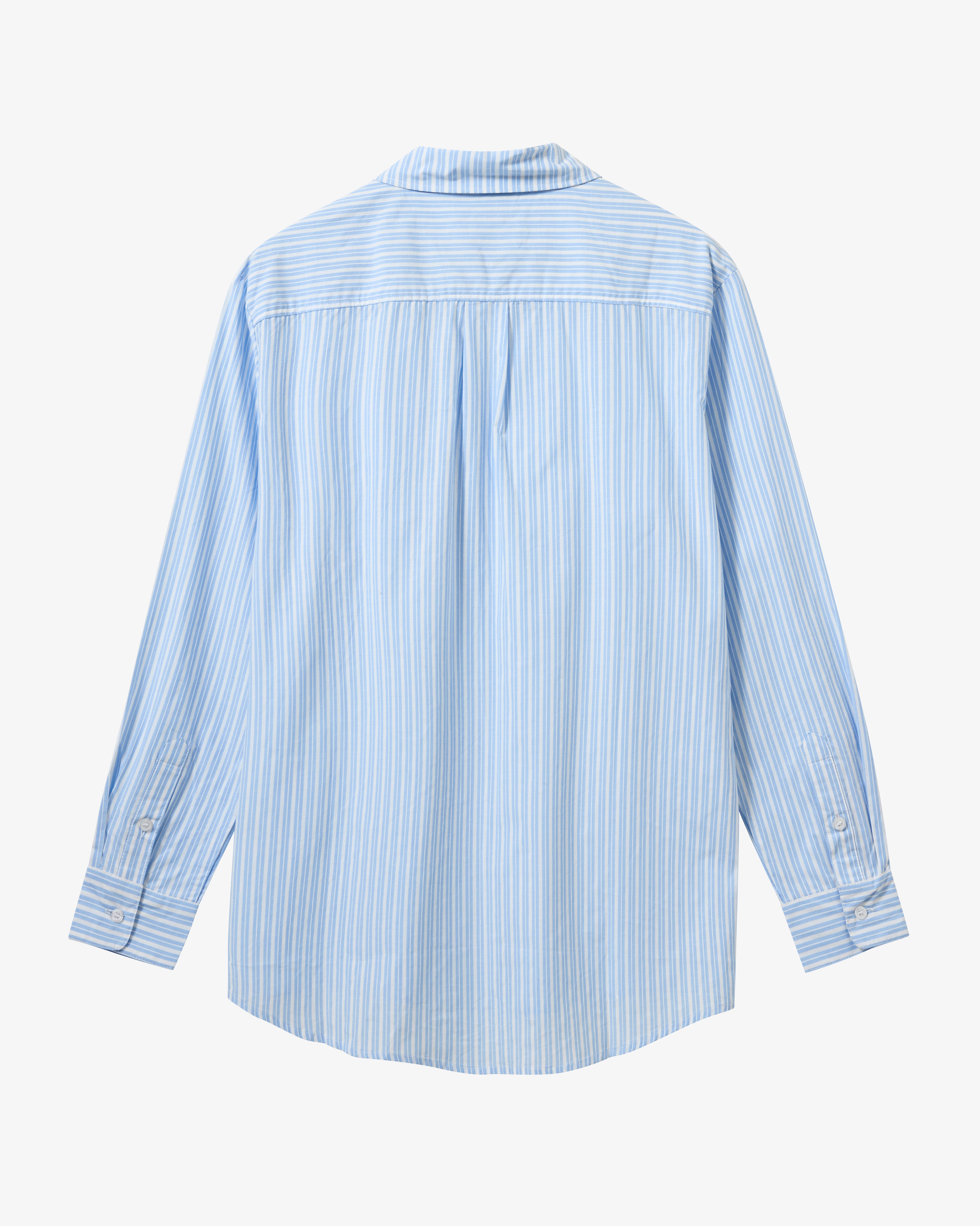Rønne Pyjamas Skjorte - Light Blue/White