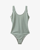H2O Basic Stripe Badedragt Swim Wear 3020 Army