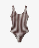 H2O Basic Stripe Badedragt Swim Wear 3551 Bark
