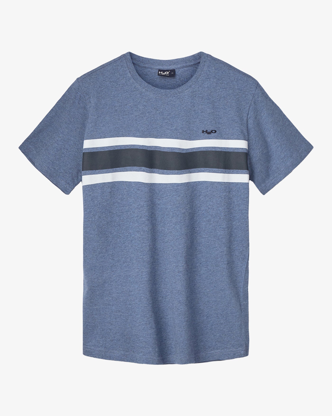 Gilleleje T-shirt - Light Blue Mel/White/Navy