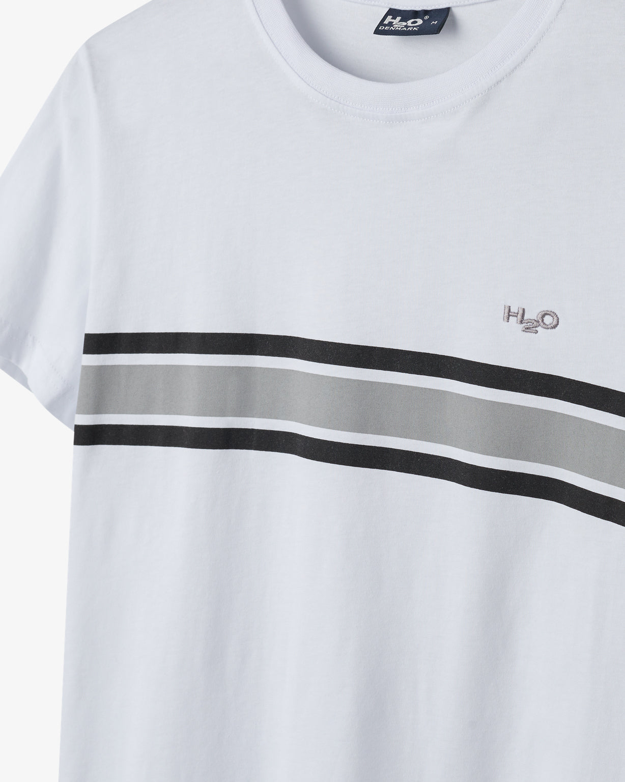H2O Basic Gilleleje T-shirt Wmn T-Shirt 7890 White/Black/Grey/Black