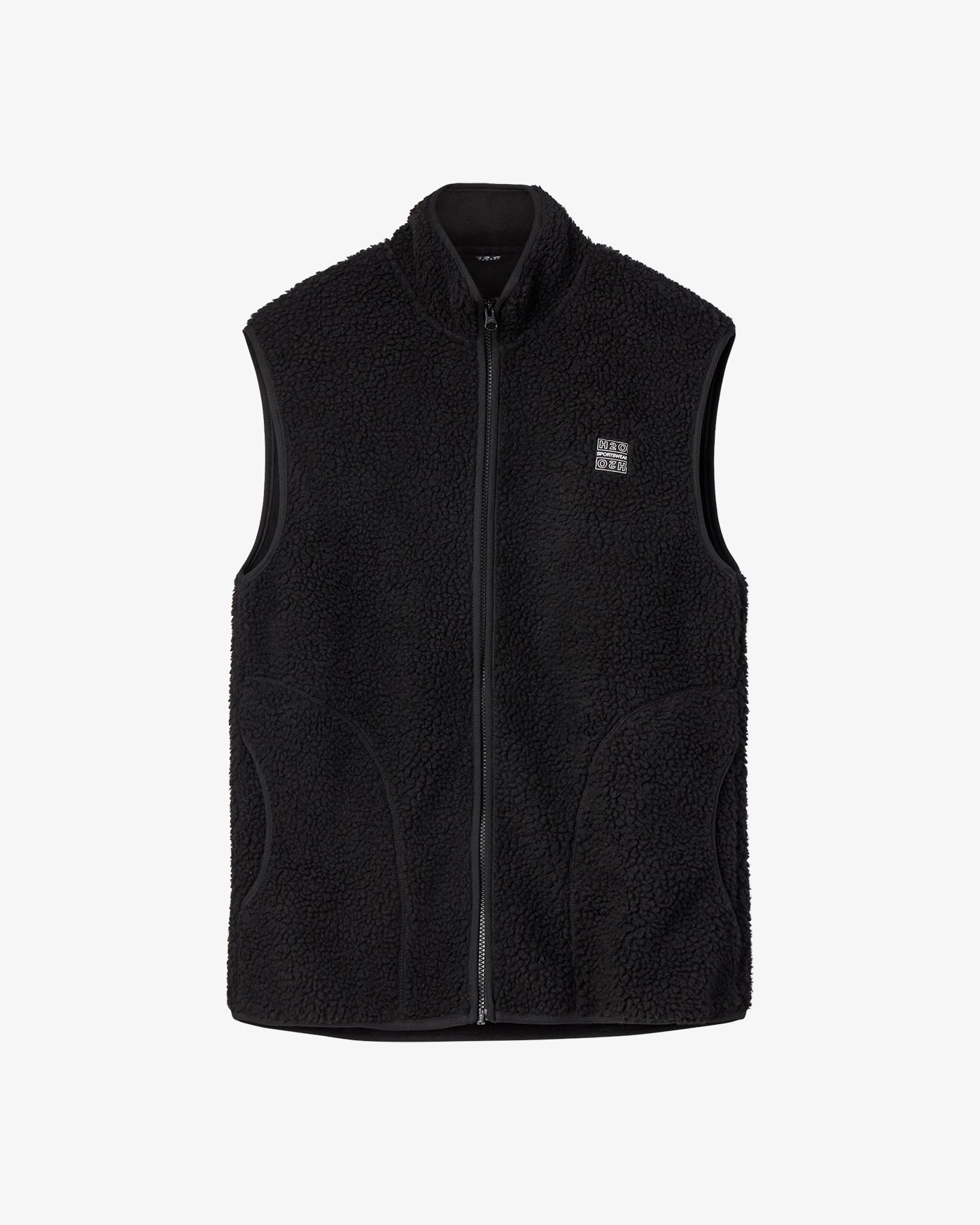 H2O Basic Langli Pile Waist Coat Jacket 3500 Black
